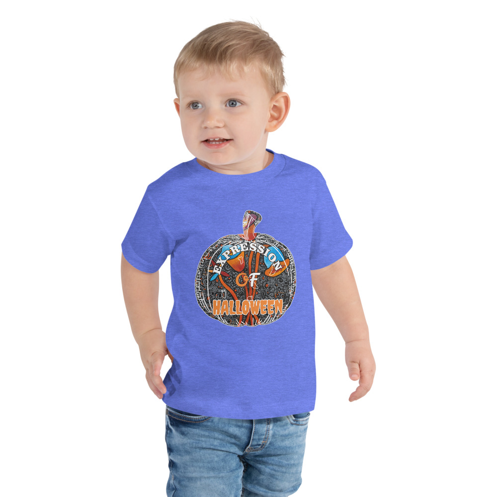 Halloween Toddler Short Sleeve Tee Artwork Pumpkin Face