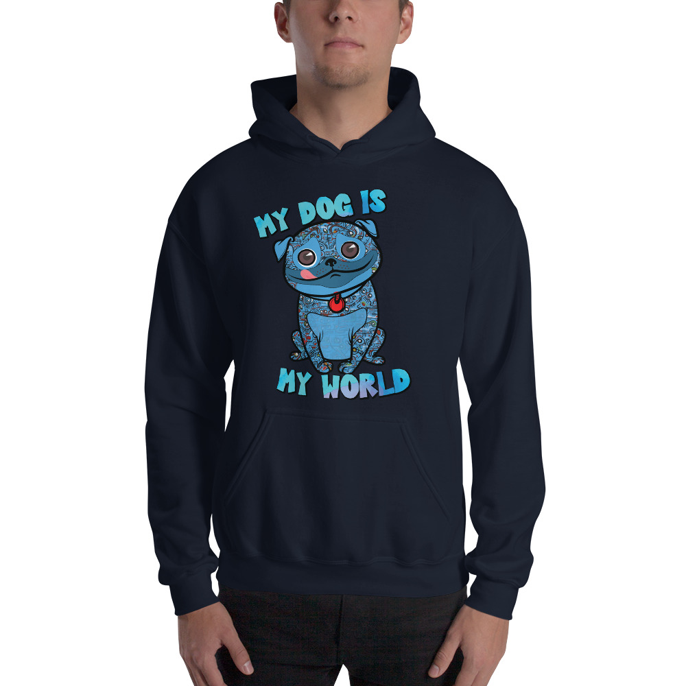 My Dog is My World Unisex Hoodie Men's Hoodies Pullover Casual Solid Color Sports Outwear Sweatshirts