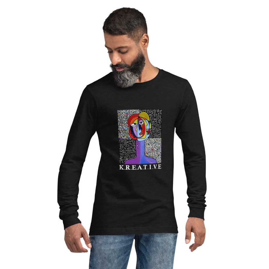 Sign Of Greatness Kreative Unisex Long Sleeve Tee Men's Long Sleeve Moisture Wicking Athletic Sport Training T-Shirt