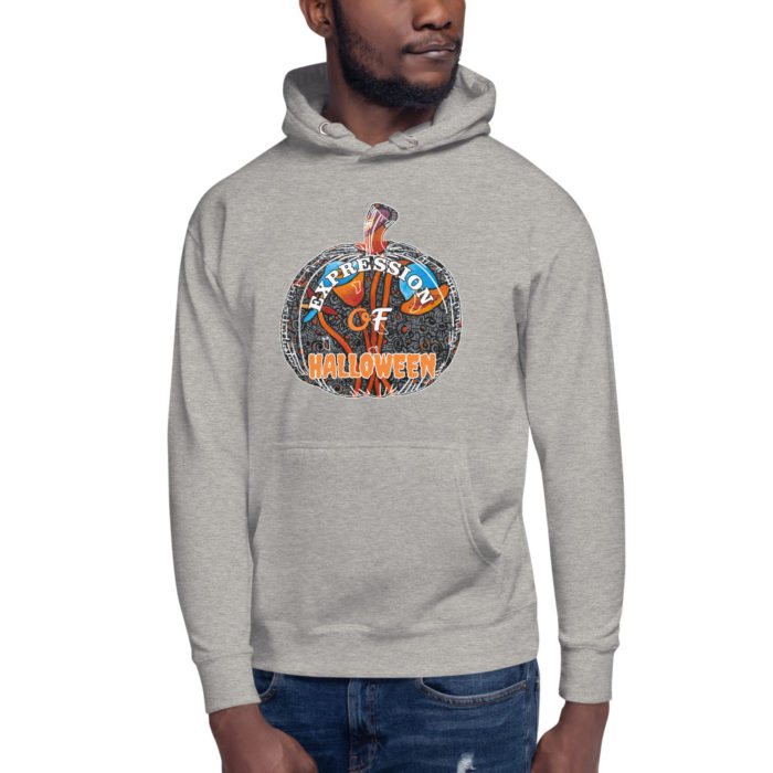 Halloween Unisex Hoodie Artwork Pumpkin Face - Image 5