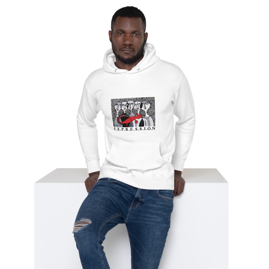 Expression Unisex Hoodie Men’s Hoodies Pullover Casual Solid Color Sports Outwear Sweatshirts