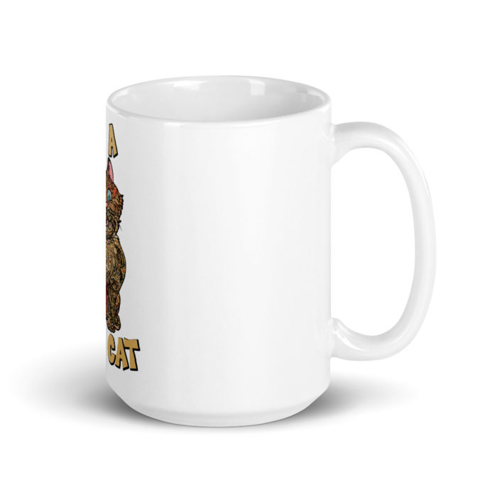 I Got A Cute Cat White glossy mug Glossy-Matte Dual Finish Sleek Modern Design 16 Fluid Ounces White Mug (1 Mug) - Exterior Matte - Inside Glossy - Stain Free - Thick Grade A Quality Ceramic – Coffee - Foam Box Packaging - Image 4