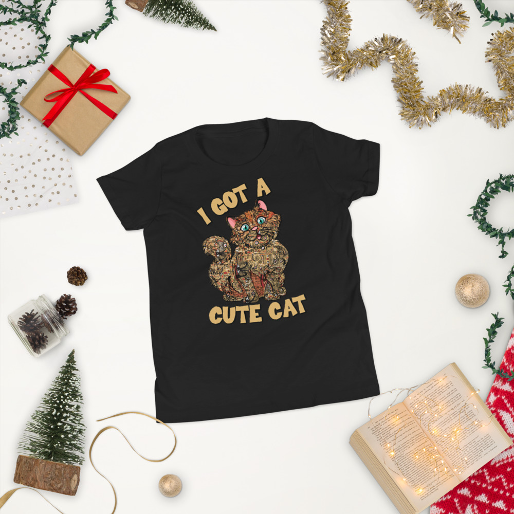 I Got A Cute Cat Brown Design Youth Short Sleeve T-Shirt